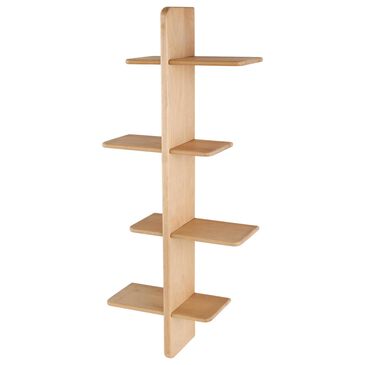 Maple and Jade 15" Handmade Wall Shelf in Light Brown, , large