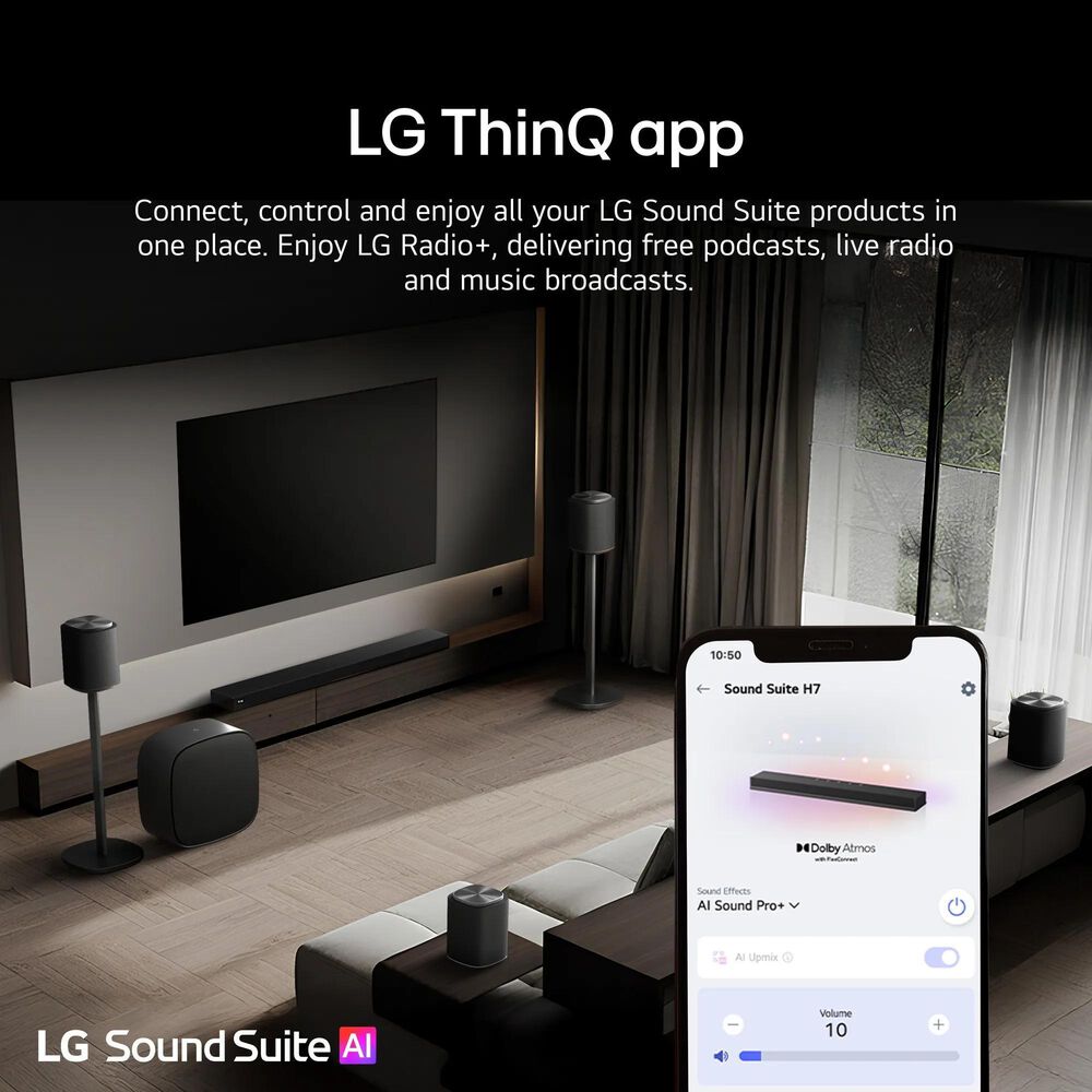 LG Sound Suite M5 Wireless Speaker with Dolby Atmos FlexConnect in Black, , large