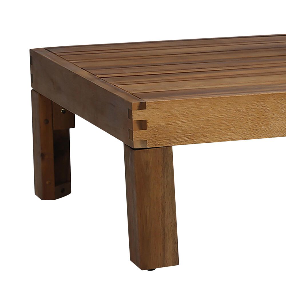 Hearth and Haven Cambridge 5-Piece Patio Conversation Set with Beige Cushion in Teak, , large