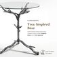 Furniture of America Lalia Side Table with Tempered Glass Top and Tree Branch Base in Gun Metal, , large