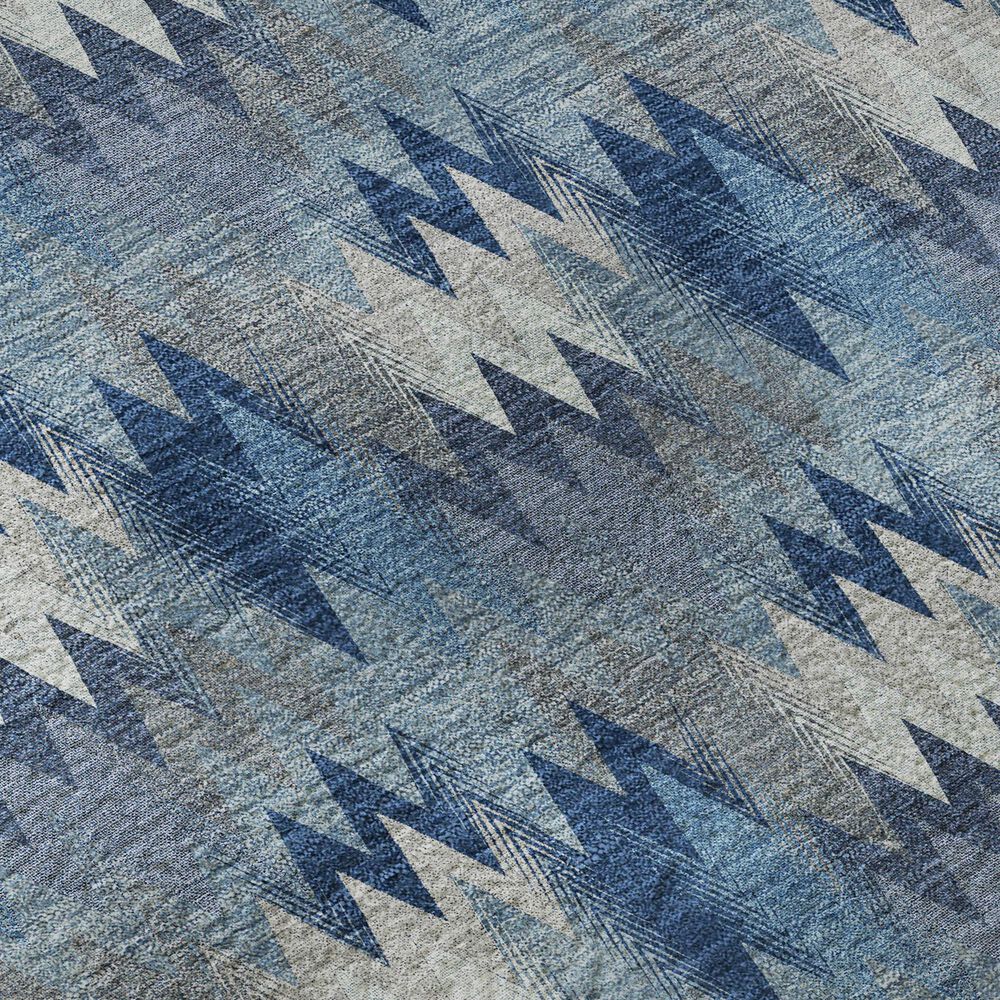 Dalyn Rug Company Soft Essentials Chevron Denim 8' Round Area Rug, , large