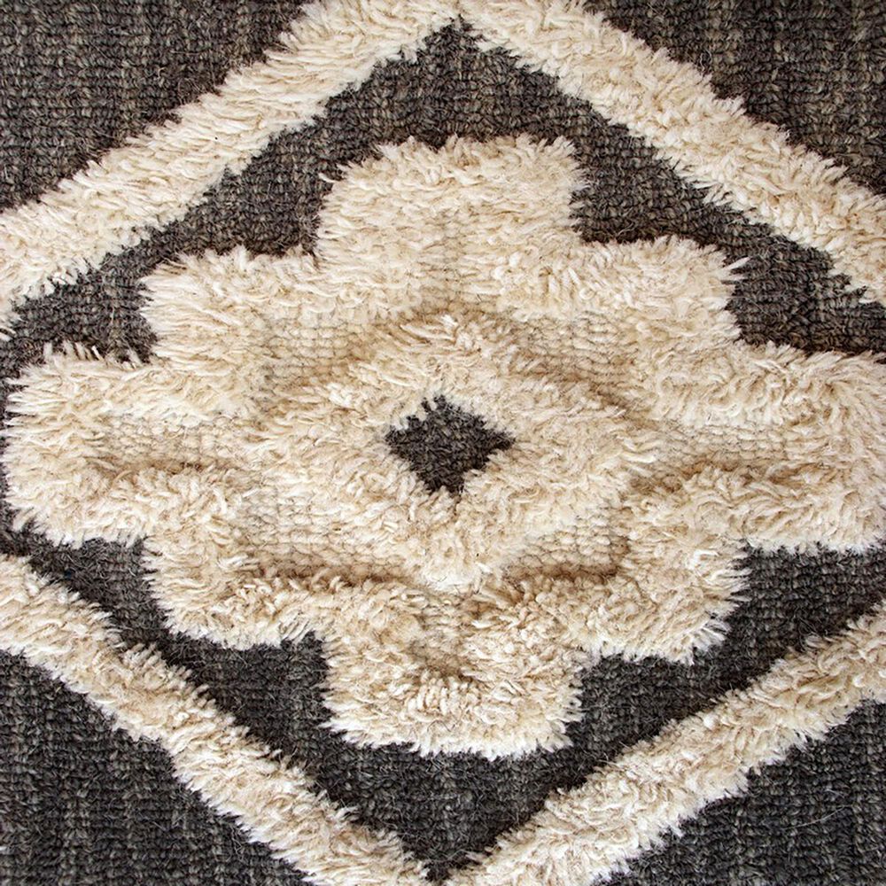 L&amp;R Resources Sinuous Scandinavian 4&#39; Round Gray and Cream Area Rug, , large