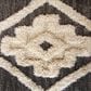 L&R Resources Sinuous Scandinavian 4" Round Gray and Cream Area Rug, , large