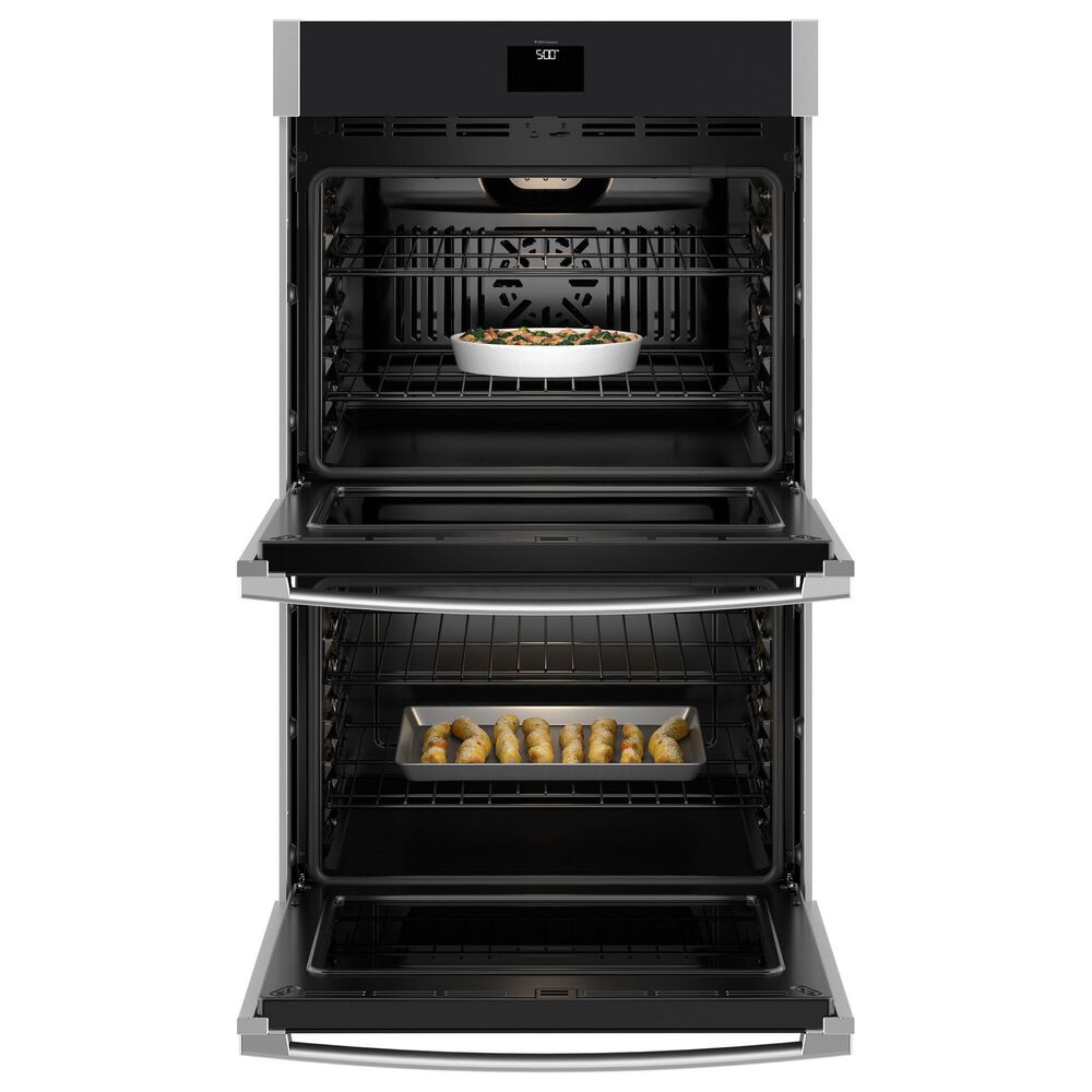 GE Appliances 2-Piece Kitchen Package with 30&quot; Smart Built-In Convection Double Wall Oven and 36&quot; Electric Cooktop in Stainless Steel and Black, , large