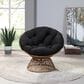 Valor Living Papasan Swivel Chair in Black, , large