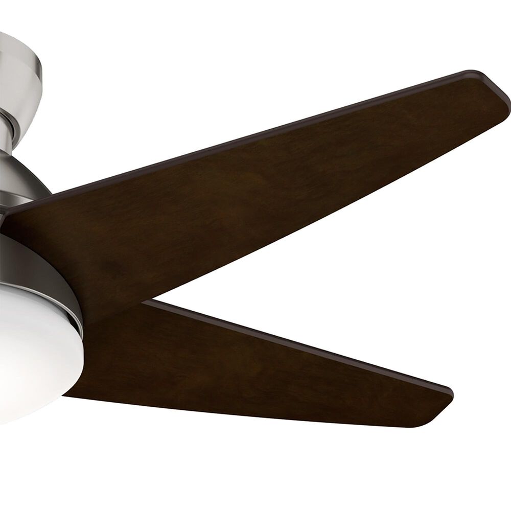 Hunter Isotope Low Profile 44&quot; Ceiling Fan with LED Light in Brushed Nickel, , large