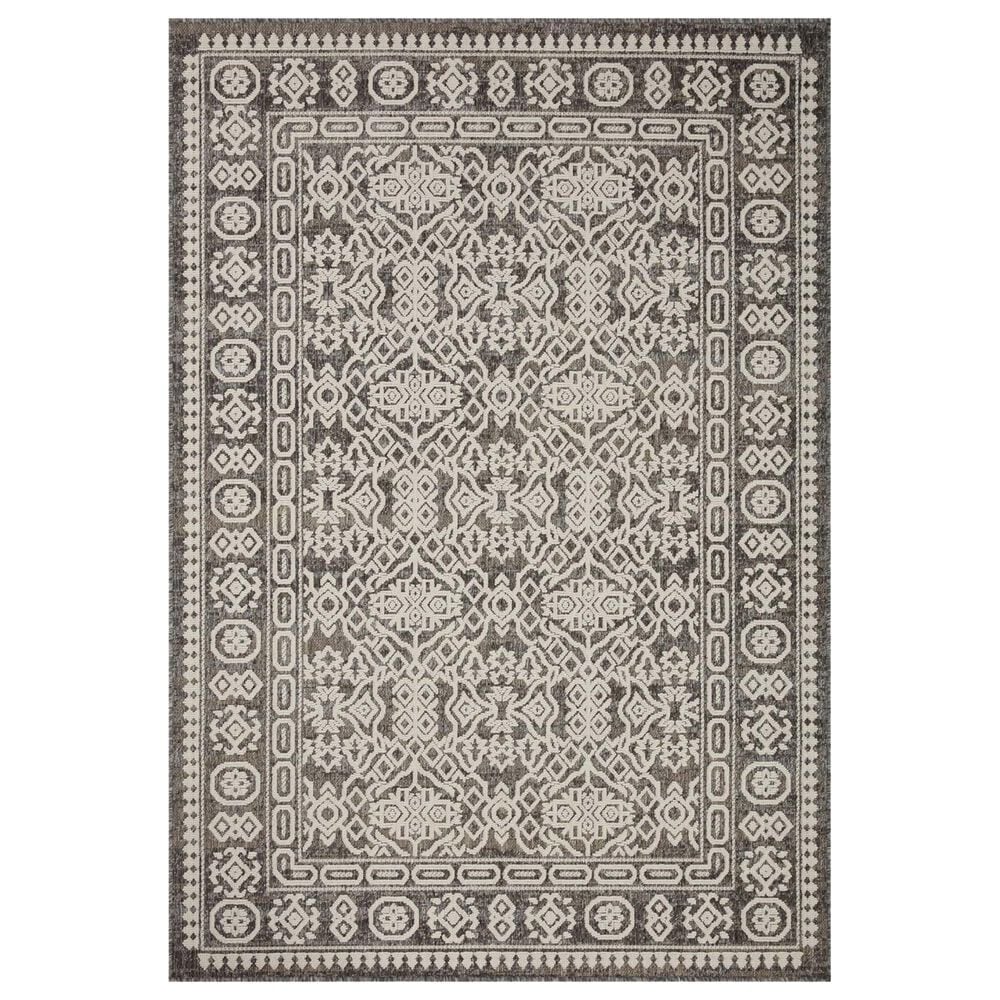 Loloi II Rainier 9"2" x 12"2" Pebble and Ivory Indoor/Outdoor Area Performance Rug, , large
