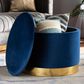 Baxton Studio Marisa Storage Ottoman in Navy Blue, , large