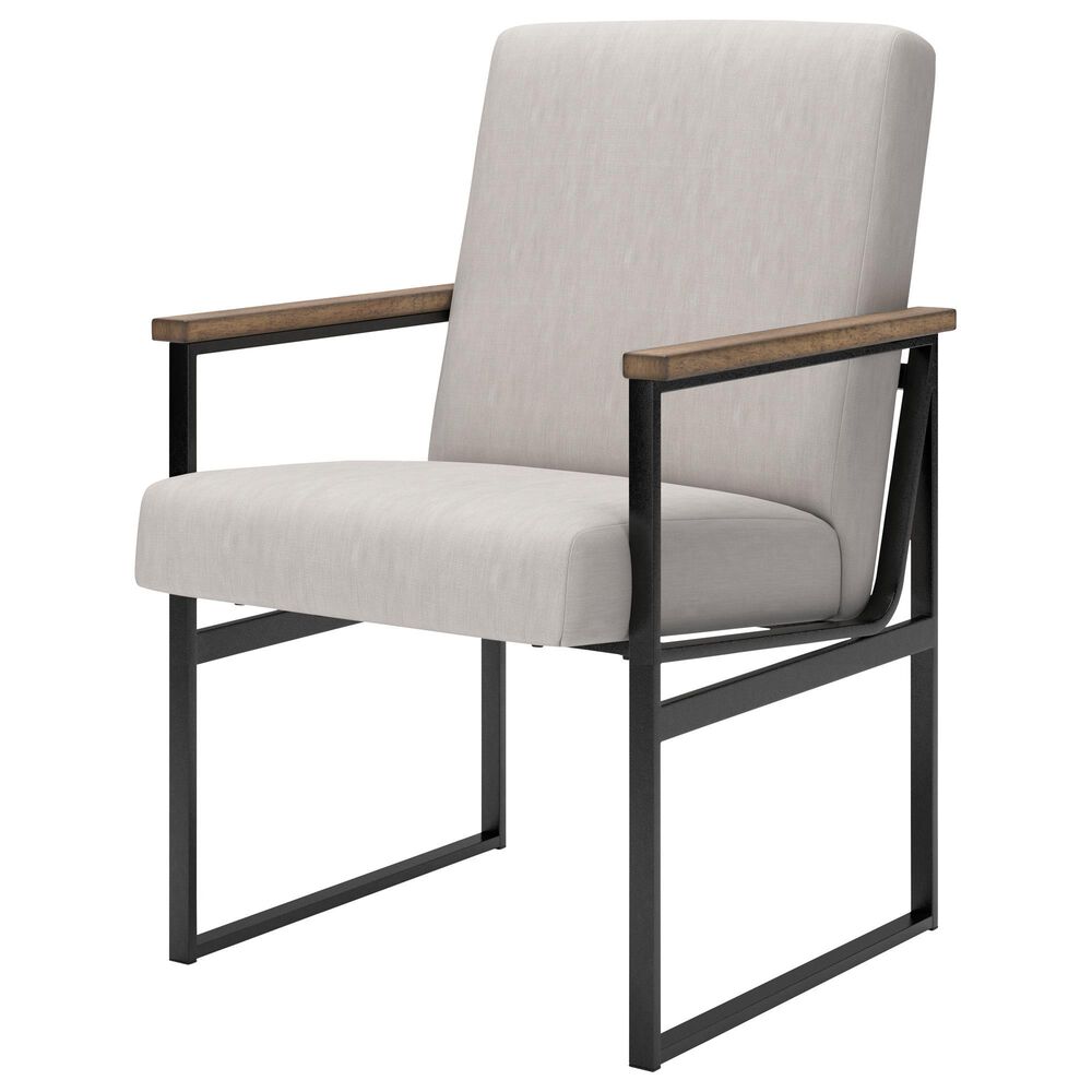 Ashley Montia Desk Chair in Gunmetal Gray and Light Brown, , large