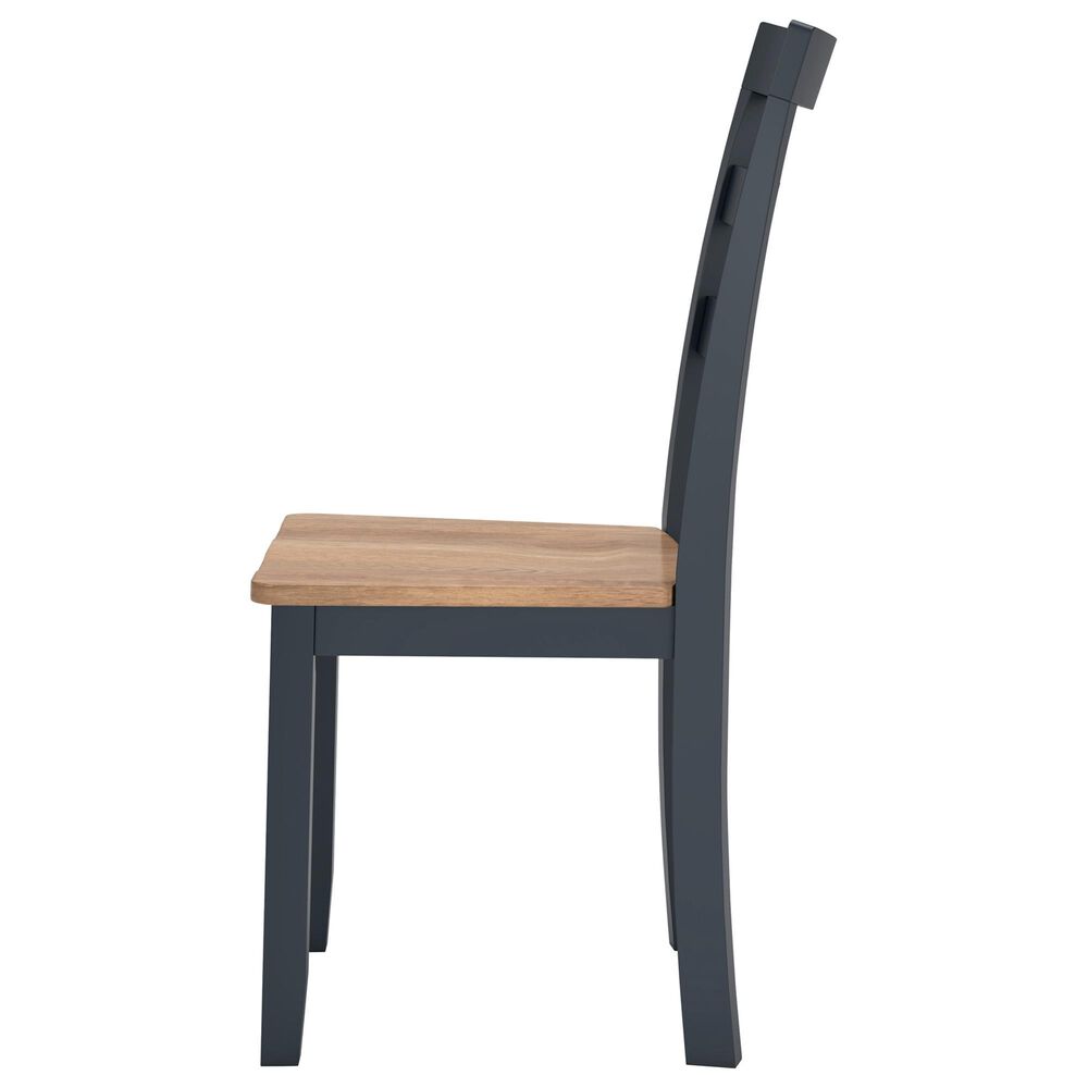 Ashley Gesthaven Side Chair in Light Natural and Dark Slate Blue, , large