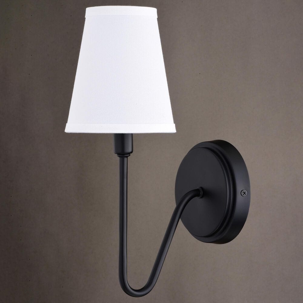 Vaxcel Barir 1-Light Wall Sconce in Matte Black, , large