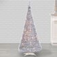 The Gerson Company 6" Pop-Up LED Silver Tinsel Tree with Holly Leaves in Silver, , large