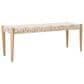 Safavieh Bandelier Bench with Off White Leather in Natural, , large