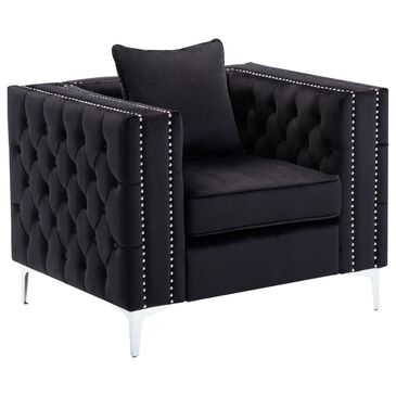 Lilola Home Lorreto Chair in Black, , large