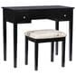 Linon Home Decor Virginia Vanity with Stool in Black, , large