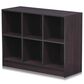 HOMLUX 6-Cube Bookshelf Bookcase with Storage Bins in Dark Walnut, , large