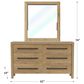 Shannon Hills Davie 6-Drawer Dresser and Mirror in Pale Oak, , large