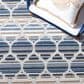Safavieh Cabana CBN333M 6"7" x 9" Blue and Grey Indoor/Outdoor Area Performance Rug, , large