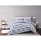 Pem America Truly Soft Curtis 2-Piece Twin XL Duvet Set in White and Grey, , large