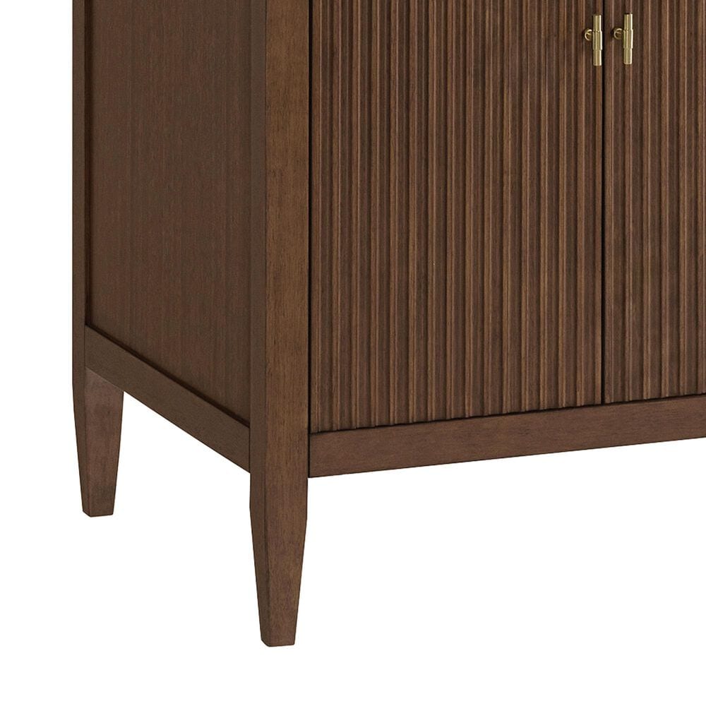 James Martin Vanities Myrrin 72" Double Bathroom Vanity in Mid-Century Walnut with 3 cm Eternal Jasmine Pearl Silestone Top, Rectangular Sinks and FreePower Wireless Charger, , large