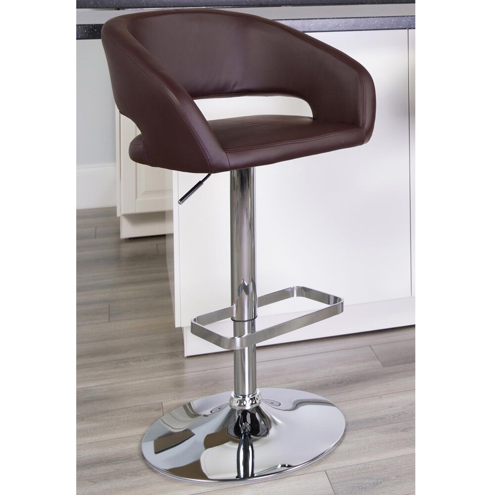 Flash Furniture Adjustable Barstool in Brown, , large