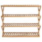 Household Essentials 4-Tier Folding Shoe Rack in Natural, , large