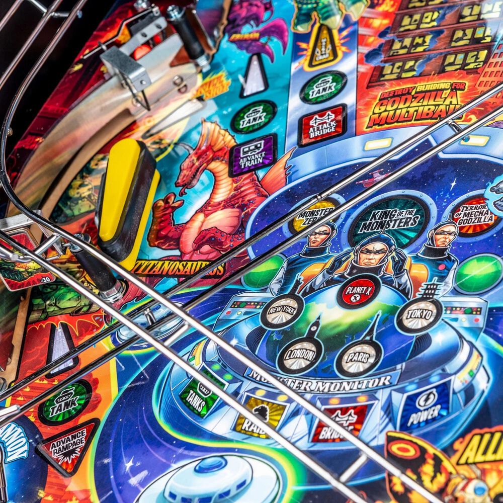Stern Pinball Godzilla Pro Edition Pinball Machine in Multicolor, , large