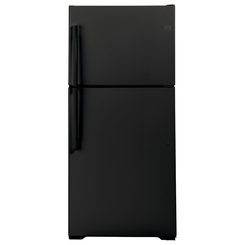 GE Appliances 21.9 Cu. Ft. Top-Freezer Refrigerator Dual Control in Black, , large