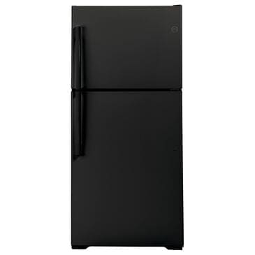 GE Appliances 21.9 Cu. Ft. Top-Freezer Refrigerator Dual Control in Black, , large