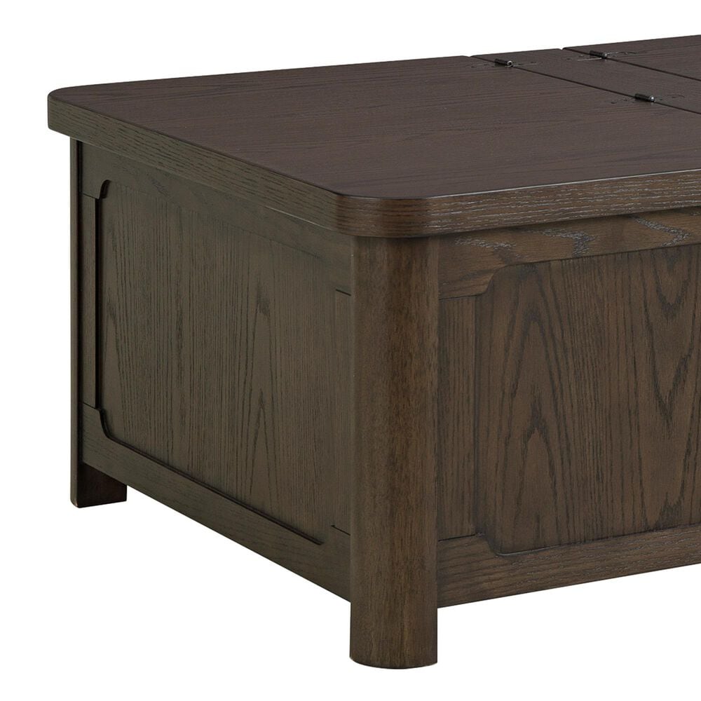 Ashley Breckington Coffee Table with Storage in Dark Brown, , large
