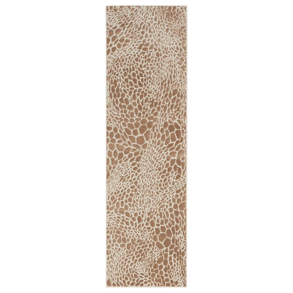 Nourison Desire Camel and Silver 2"3" x 7"6" Runner, , large