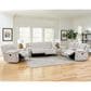 Simeon Collection Buster Manual Dual Reclining Sofa and Console Loveseat Set in Opal Taupe, , large