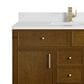 James Martin Bellshire 48" Single Bathroom Vanity in Honey Oak with Single Hole 3 cm White Zeus Silestone Top and Rectangular Sink, , large