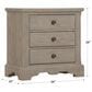 Viceray Collections Heritage Mansion 3 Drawer Nightstand in Greystone, , large
