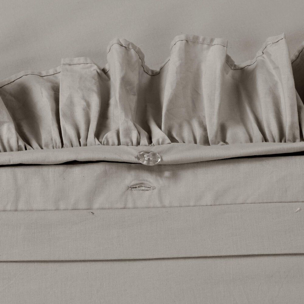 Triangle Home Fashions Reyna 3-Piece King Cotton Duvet Cover Set in Gray, , large