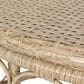 Hearth and Haven Bruce Outdoor Round Wicker Coffee Table with Open Lattice Design in Brown, , large