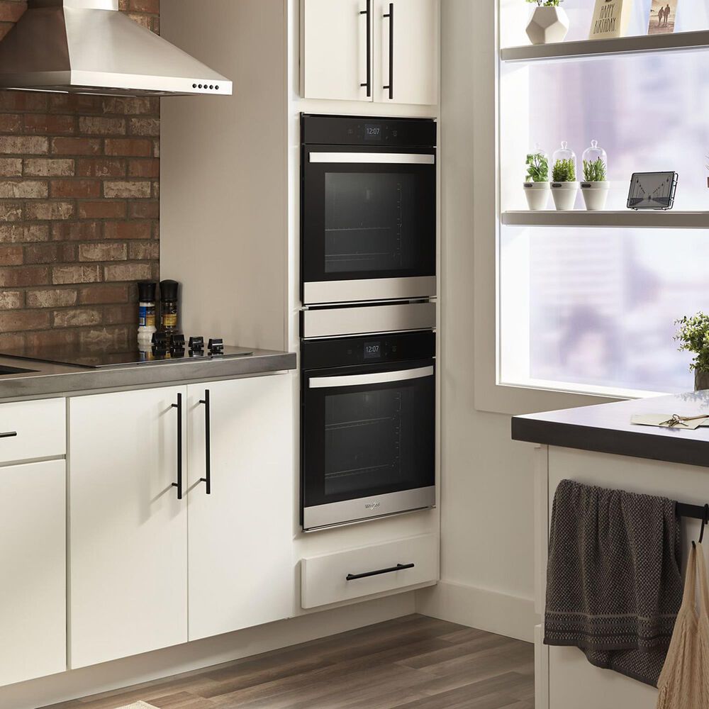 Whirlpool 24" Double Electric Wall Oven with Convection in Fingerprint