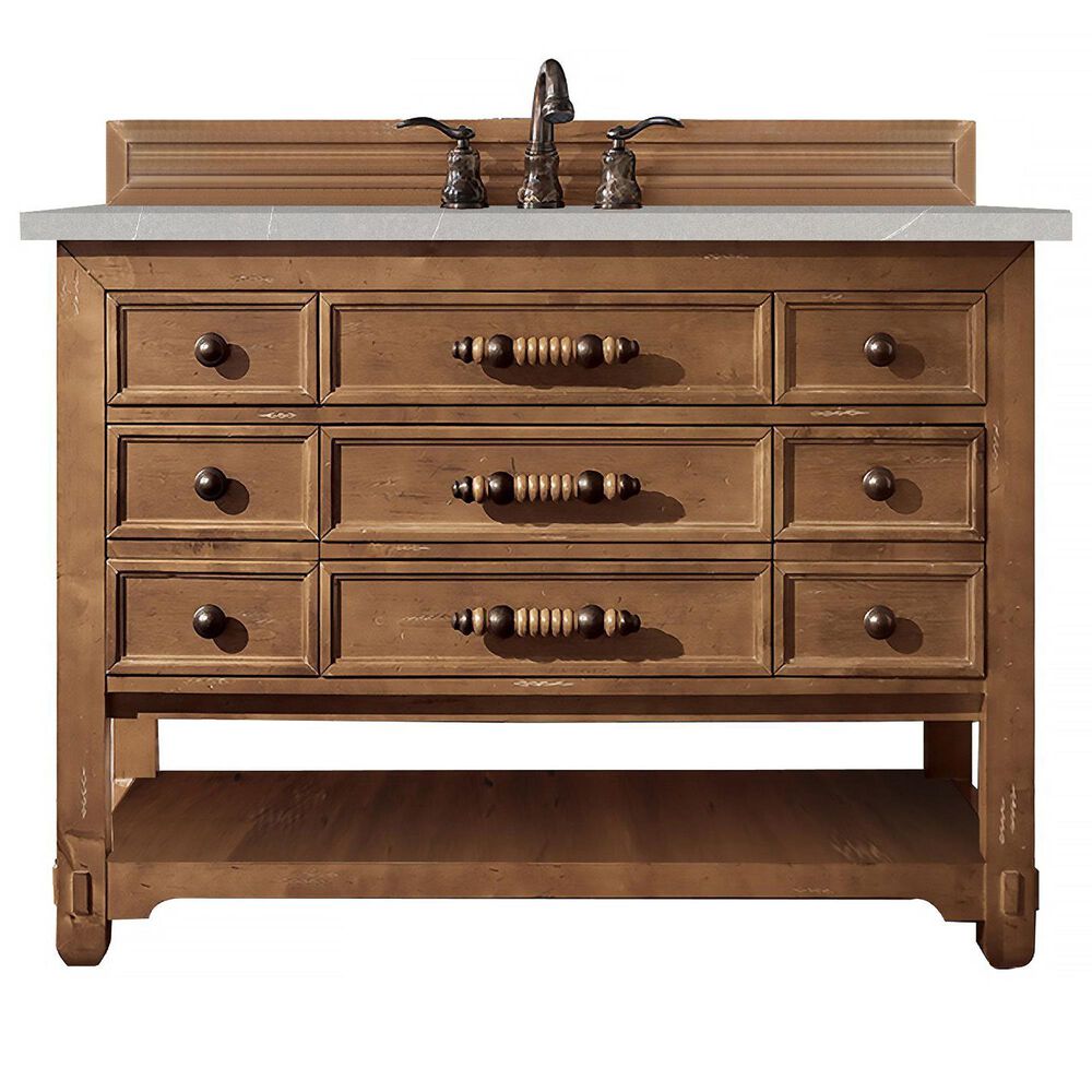 James Martin Malibu 48" Single Bathroom Vanity in Honey Alder with 3 cm