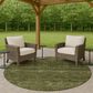 Dalyn Rug Company Soft Essentials Solid Olive 8" Round Indoor/Outdoor Area Rug, , large