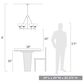 Golden Lighting Orwell 6-Light Chandelier in Matte Black, , large
