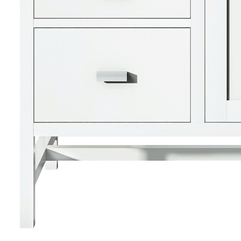 James Martin Vanities Addison 36" Single Bathroom Vanity in Glossy White with 3 cm Victorian Silver Quartz Top and Rectangular Sink, , large