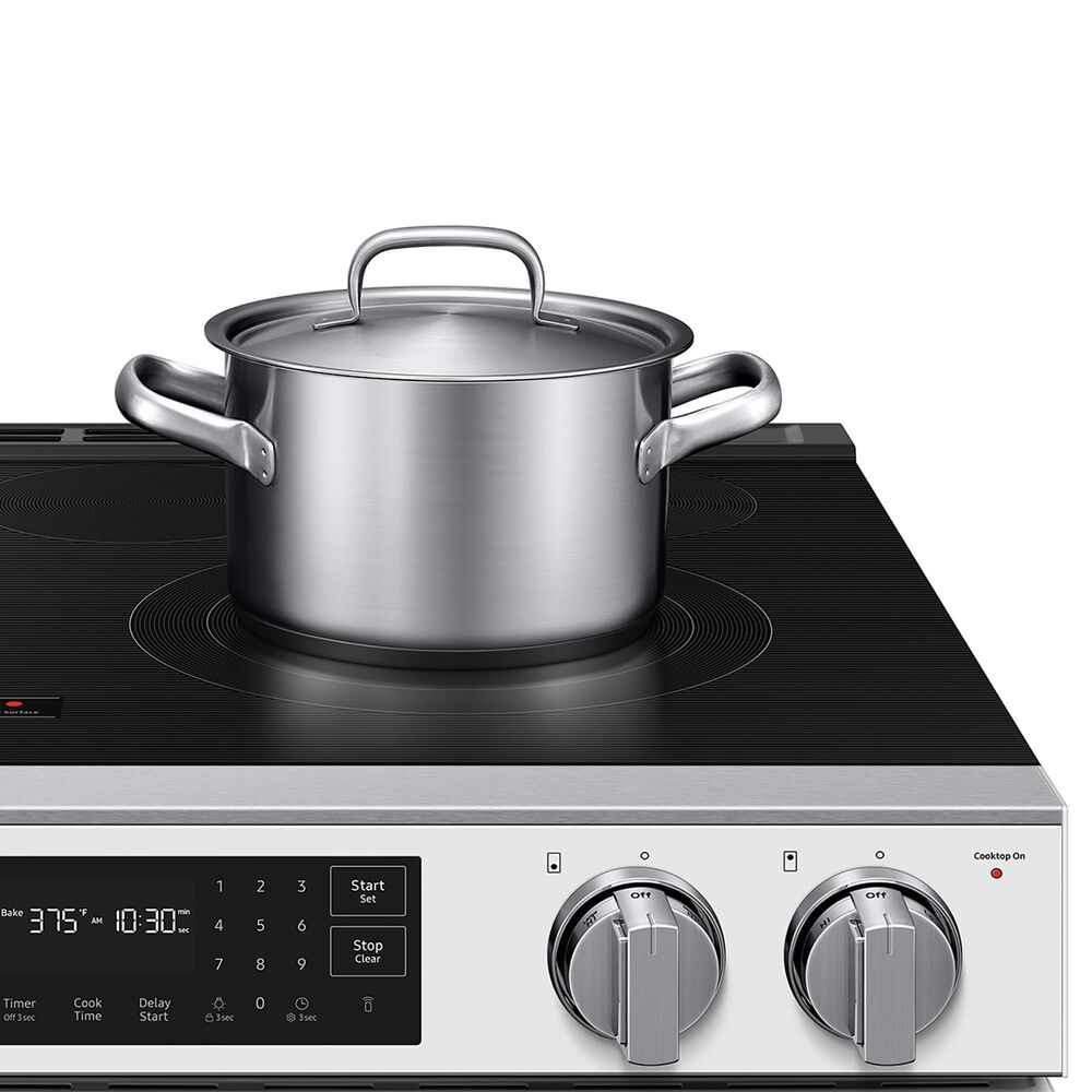 Samsung Bespoke 6.3 Cu. Ft. Smart Slide-In Electric Range with True Convection in White Glass, , large