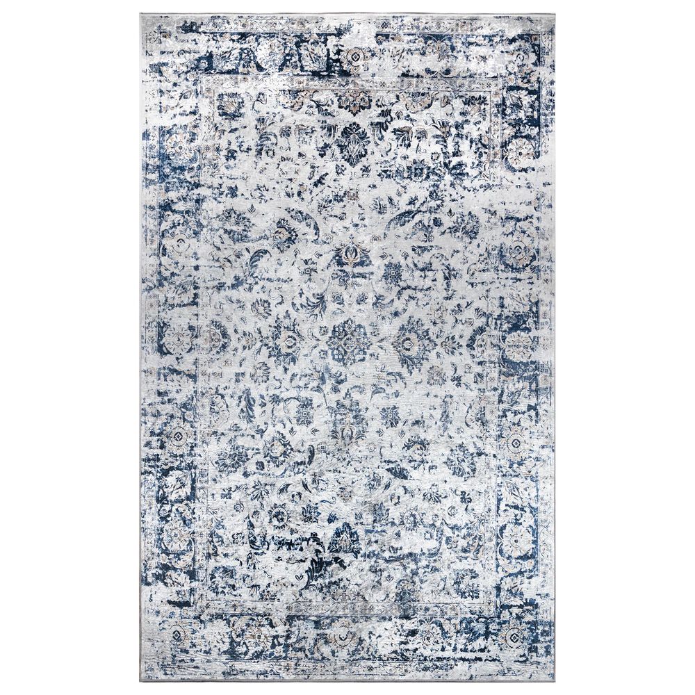 Momeni Karachi KAR-6 5' x 8' Blue Area Rug, , large