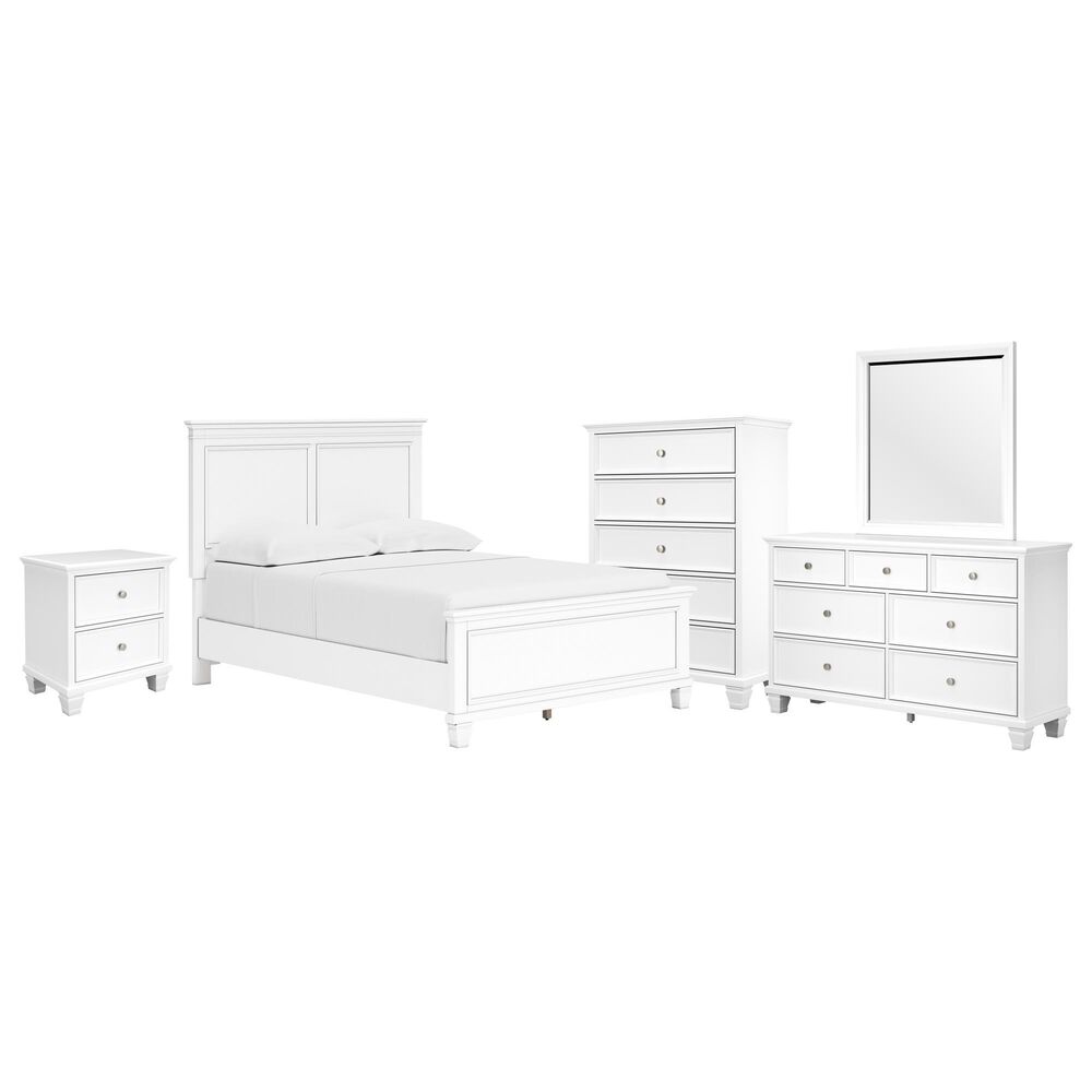 Ashley Fortman 5-Piece Full Bedroom Set in White, , large