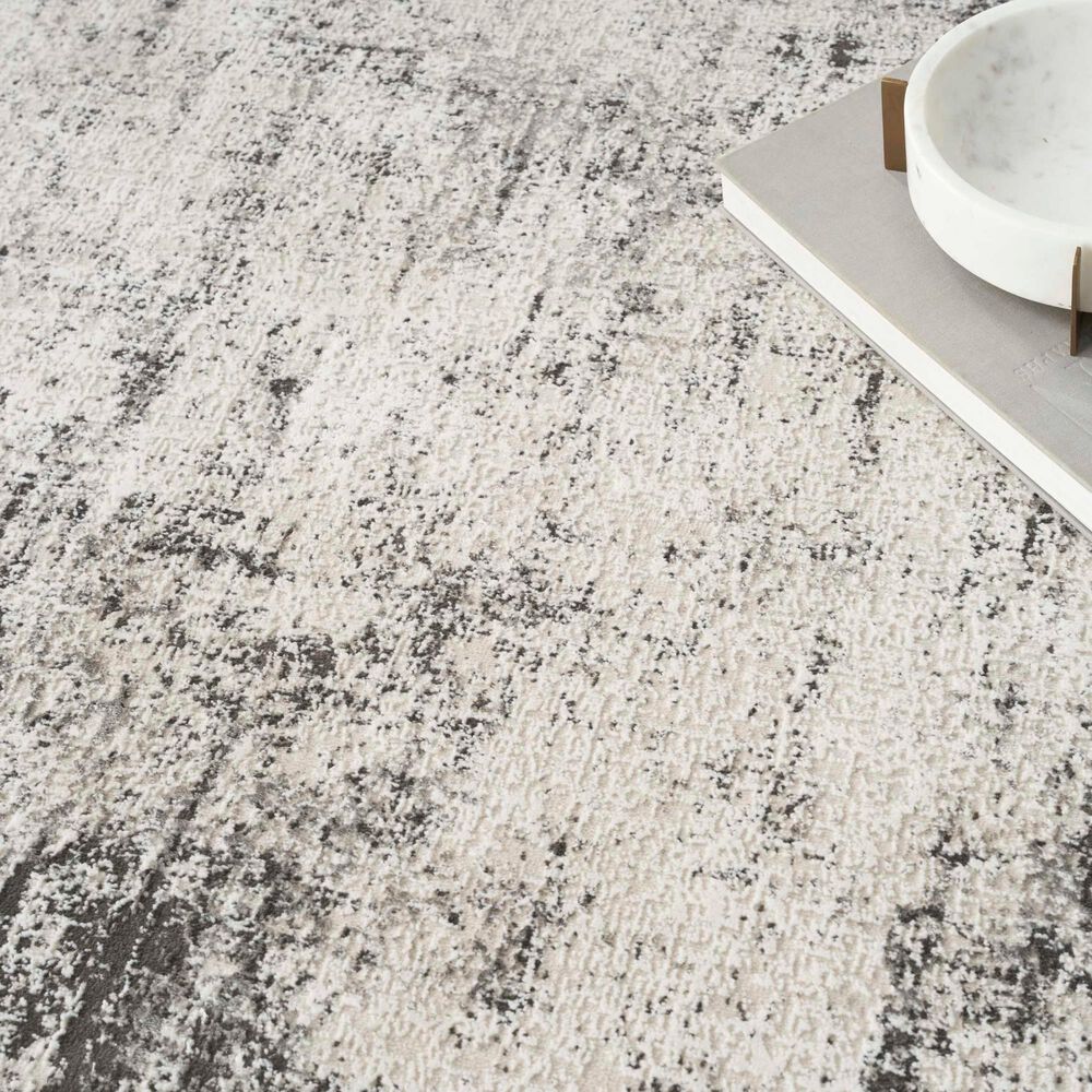 Nourison Desire Grey and Ivory 6&#39; x 9&#39; Area Rug, , large