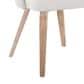 LumiSource York Side Chair with White Faux Leather Cushion in Whitewashed (Set of 2), , large