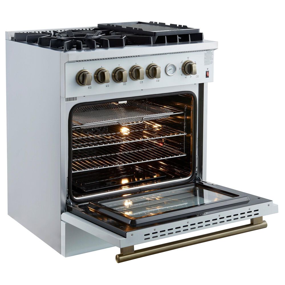 Forno Giovanni 30" Freestanding Gas Range in White, , large