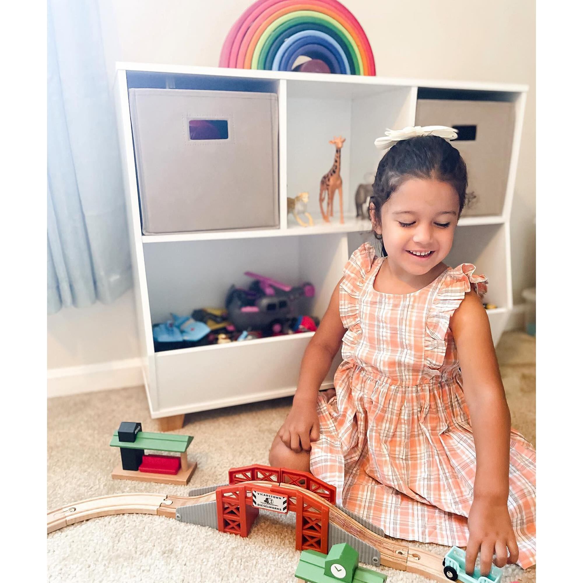 RiverRidge Home Catch-All 5-Cubby Toy Organizer in White