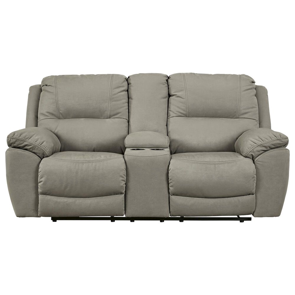 Ashley Next-Gen Gaucho Manual Reclining Loveseat with Console in Putty, , large