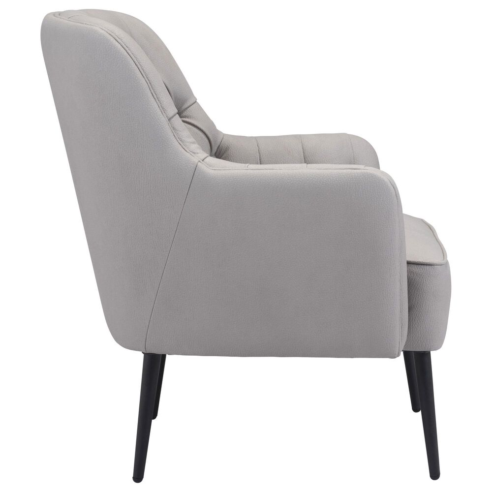 Zuo Modern Tasmania Accent Chair in Gray and Black, , large